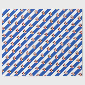 Papier Cadeau Drapeau de la région italienne Trentin-Haut-Adige