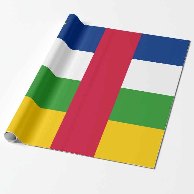 Papier Cadeau Drapeau de la République centrafricaine (Déroulé)