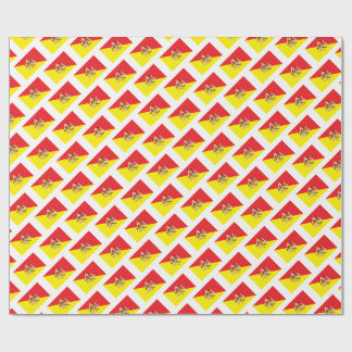 Papier Cadeau Drapeau de la Sicile (région italienne)