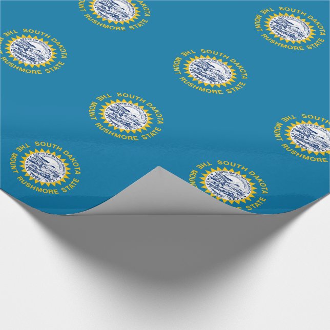 Papier Cadeau Drapeau de l'État du Dakota du Sud (Coin)