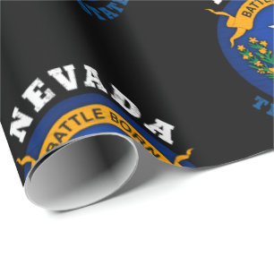 Papier Cadeau Drapeau de l'État du Nevada Silver State