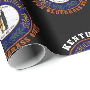 PAPIER CADEAU DRAPEAU DE L'ÉTAT DU PÂTURIN DU KENTUCKY