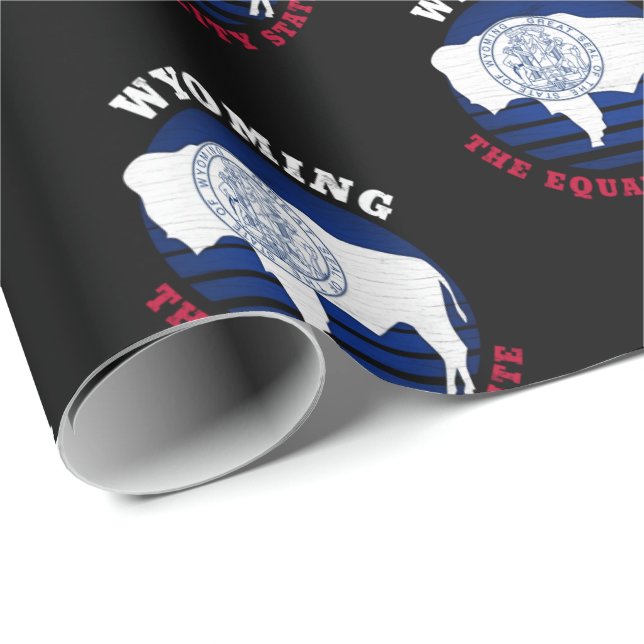 PAPIER CADEAU DRAPEAU DE L'ÉTAT DU WYOMING POUR L'ÉGALITÉ (Coin rond)