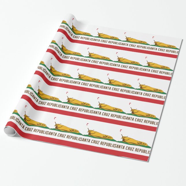 Papier Cadeau Drapeau de lingot de banane de République de Santa (Déroulé)