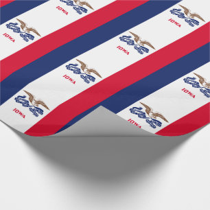 Papier Cadeau Drapeau de l'Iowa