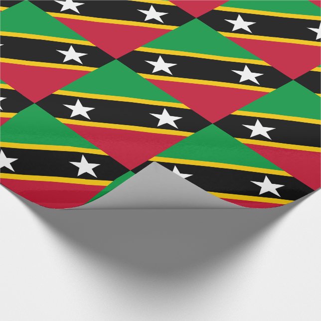 Papier Cadeau Drapeau de Saint-Kitts-et-Nevis (Coin)