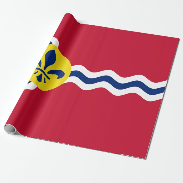 Papier Cadeau Drapeau de Saint-Louis (Missouri) (Déroulé)