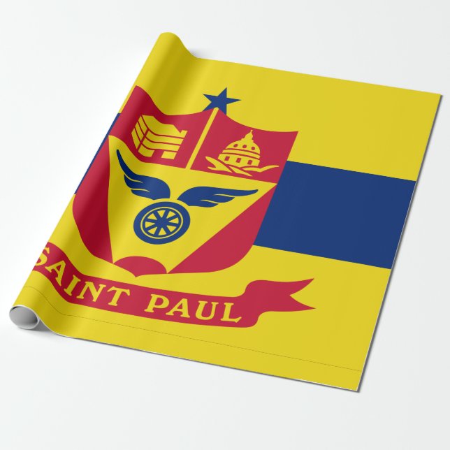 Papier Cadeau Drapeau de Saint Paul (Minnesota) (Déroulé)