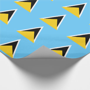 Papier Cadeau Drapeau de Sainte-Lucie