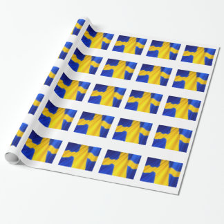 PAPIER CADEAU DRAPEAU DE SWEDISH