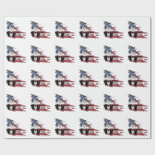 Papier Cadeau Drapeau des Etats-Unis.Donald Trump.