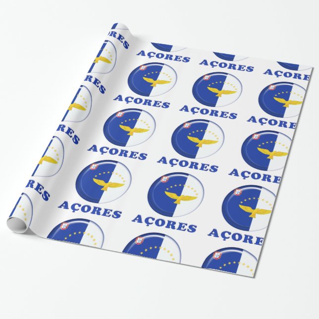 Papier Cadeau Drapeau des îles Açores (Déroulé)