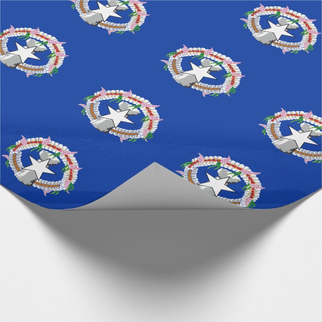 Papier Cadeau Drapeau des îles Mariannes du Nord (Coin)