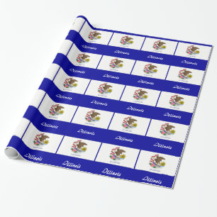 Papier Cadeau Drapeau d'état de l'Illinois