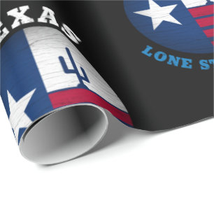 PAPIER CADEAU DRAPEAU D'ÉTAT TEXAS LONE STAR