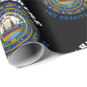 Papier Cadeau Drapeau du GRANITE STATE du NEW HAMPSHIRE