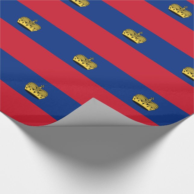 Papier Cadeau Drapeau du Liechtenstein (Coin)