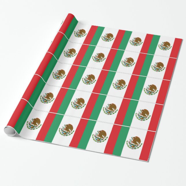 Papier Cadeau Drapeau du Mexique (Déroulé)