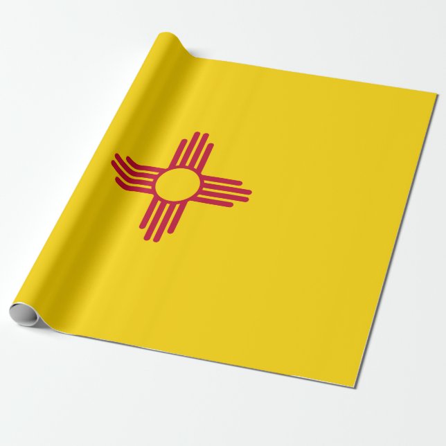 Papier Cadeau Drapeau du Nouveau-Mexique (États-Unis) (Déroulé)