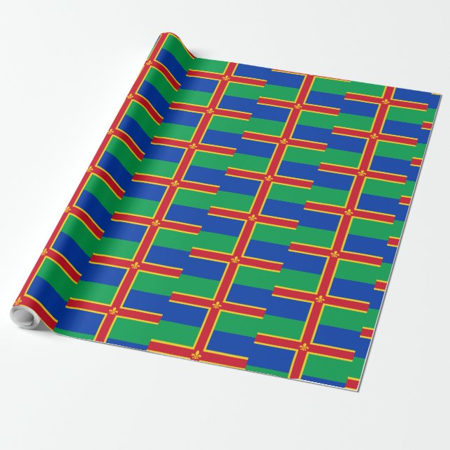 Papier Cadeau Drapeau du papier d'emballage Lincolnshire (Déroulé)
