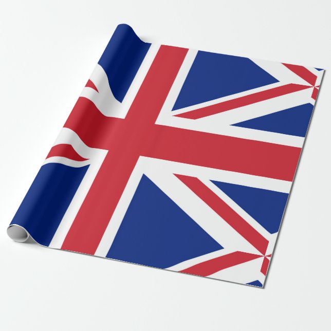 Papier Cadeau Drapeau du Royaume-Uni. L'Union Jack. (Déroulé)