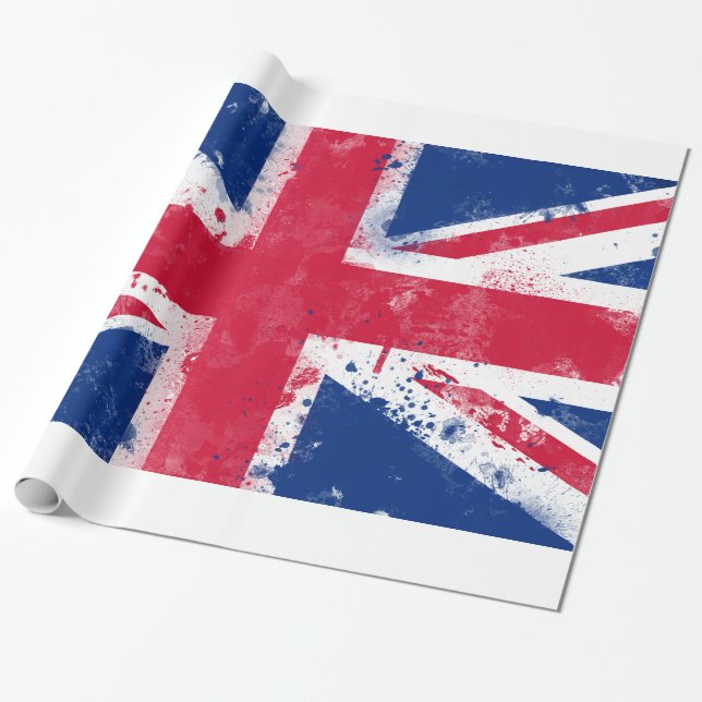 Papier Cadeau Drapeau du Royaume-Uni ou de l'Union Jack (Déroulé)