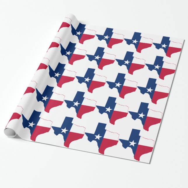 Papier Cadeau Drapeau du Texas (Déroulé)