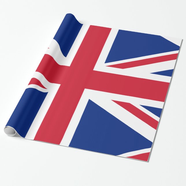 Papier Cadeau Drapeau d'Union Jack les Anglais (Déroulé)
