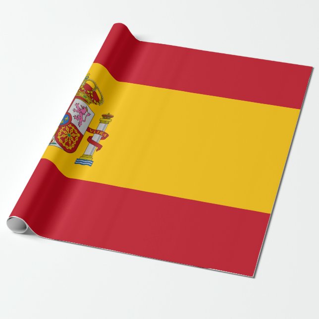 Papier Cadeau Drapeau Espagne - Bandera de Espana (Déroulé)