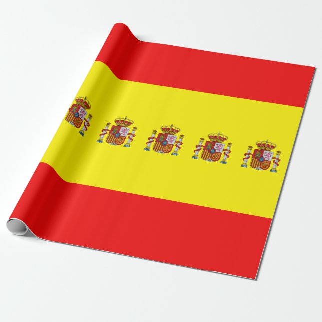 Papier Cadeau Drapeau espagnol (Déroulé)