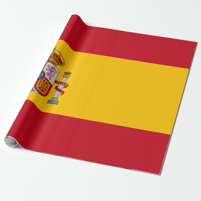 Papier Cadeau Drapeau espagnol (Espagne) (Déroulé)