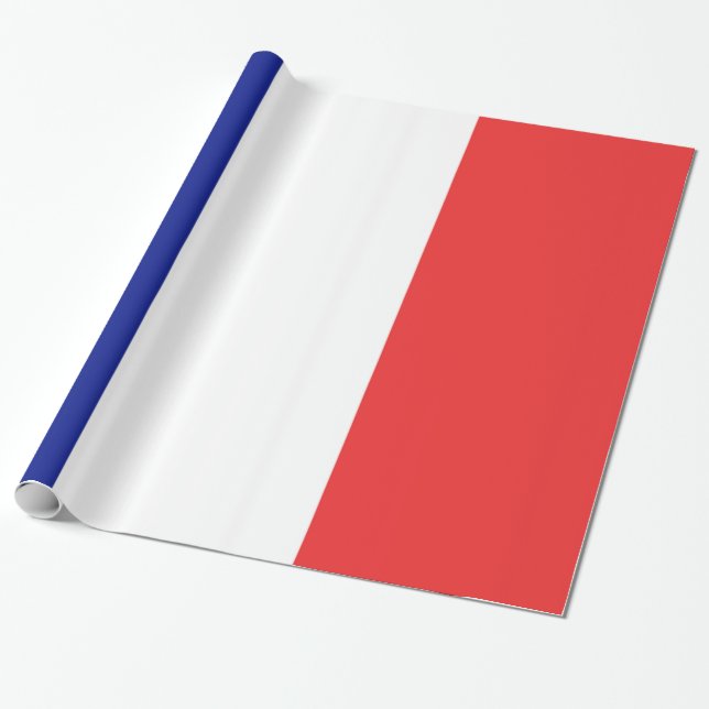 Papier Cadeau Drapeau français Tricolore (Déroulé)