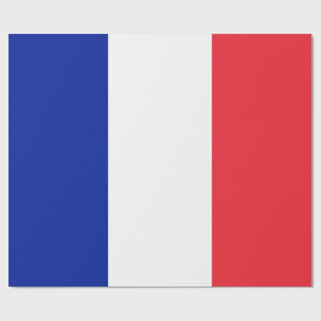 Papier Cadeau Drapeau France (Plat)