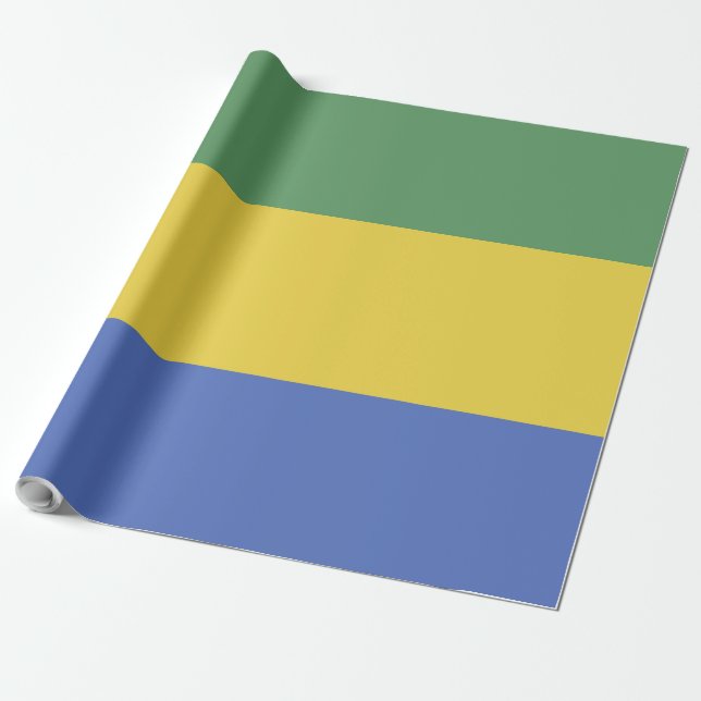 Papier Cadeau Drapeau Gabon (Déroulé)
