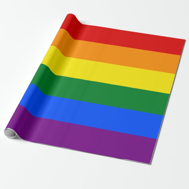 PAPIER CADEAU DRAPEAU GAY PRIDE DE RAINBOW | PAPIER À PAPIER (Déroulé)