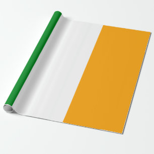 Papier Cadeau Drapeau irlandais ROI Tricolor
