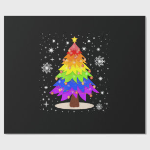 Papier Cadeau Drapeau LGBT Sapin de Noël Joyeux Noël Gay LGBT