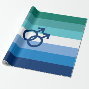 Papier Cadeau Drapeau MLM Gay Male Pride