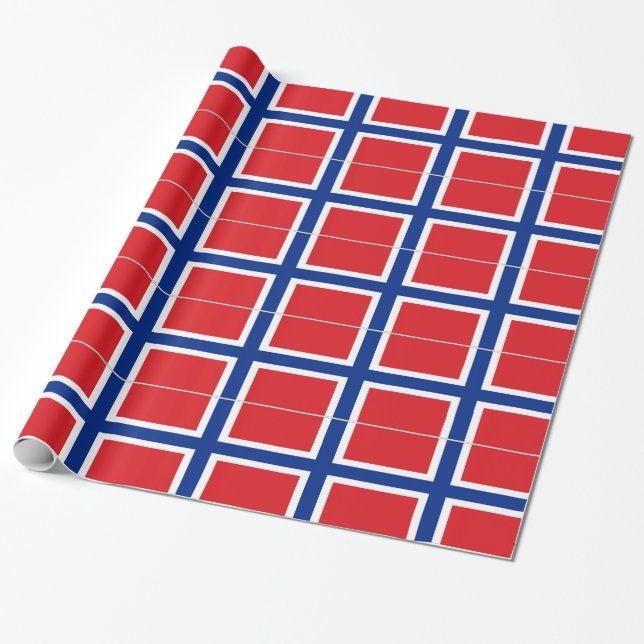 Papier Cadeau Drapeau norvégien (Déroulé)