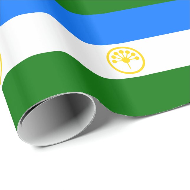 Papier Cadeau Drapeau patriotique Bachkortostan (Coin rond)