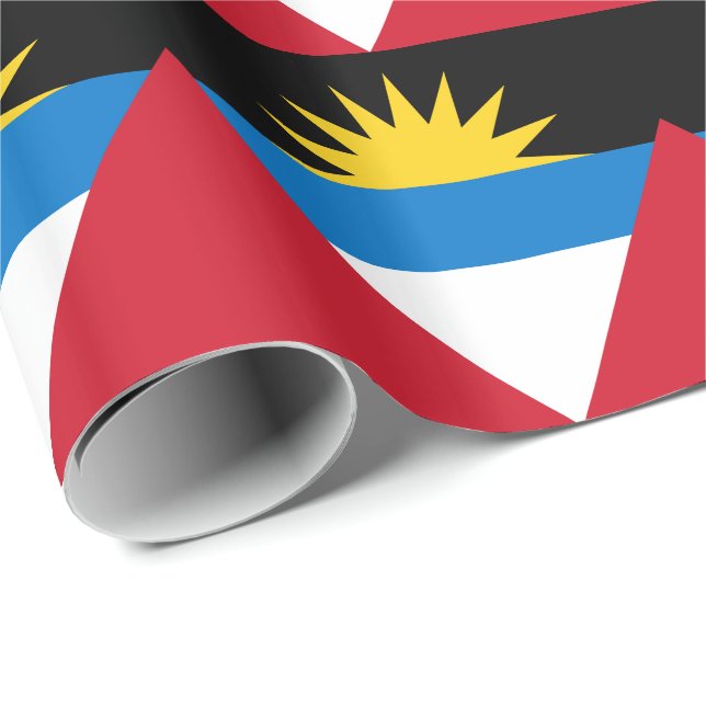 Papier Cadeau Drapeau patriotique d'Antigua-et-Barbuda (Coin rond)