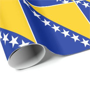 Papier Cadeau Drapeau patriotique de Bosnie-Herzégovine
