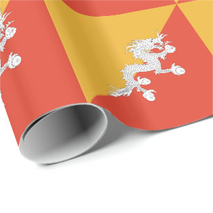 Papier Cadeau Drapeau patriotique du Bhoutan