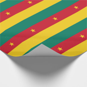 Papier Cadeau Drapeau patriotique du Cameroun