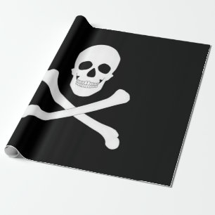Papier Cadeau Drapeau Pirate (Jolly roger)