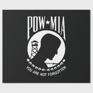 Papier Cadeau Drapeau POW MIA : Soldats disparus de la guerre du