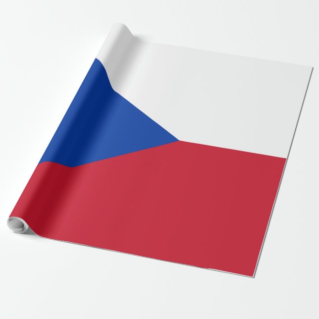 Papier Cadeau Drapeau République tchèque (Déroulé)