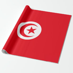 Papier Cadeau Drapeau tunisien (Tunisie) (Croissant islamique)