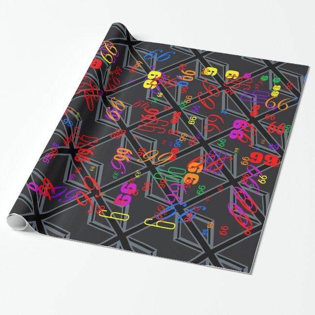 Papier Cadeau Drapeau Union Jack noir (Déroulé)