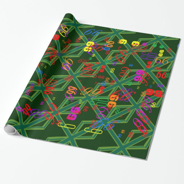 Papier Cadeau Drapeau vert Union Jack (Déroulé)